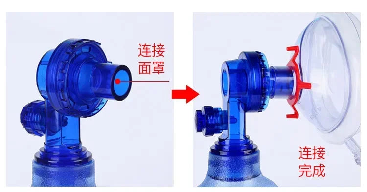 Kit de Réanimation Manuelle pour Enfant avec Masque Transparent et Sac PVC + Tuyau d'Oxygène et Sac de Réservoir - BLACKBEARD OUTDOOR INDUSTRIES