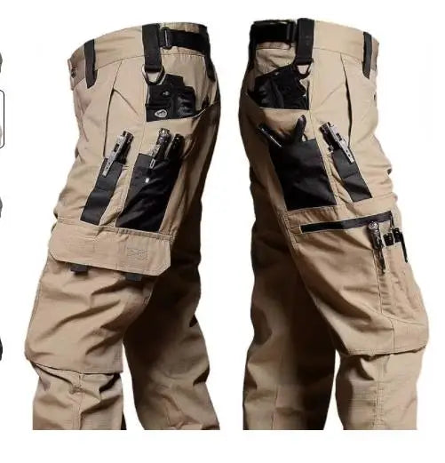 Pantalon Cargo Homme Résistant à l'Usure — Multi-poches, Coupe Droite, Style Tactique et Décontracté - BLACKBEARD OUTDOOR INDUSTRIES