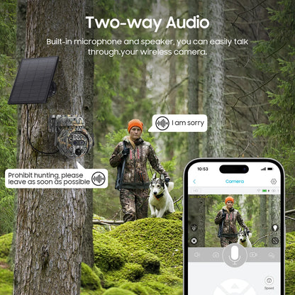 Caméra Solaire Camouflage SHIWOJIA 515-12X 4G 8MP Zoom 12x – Double Objectif, Batterie 7800mAh, IP65 | Chasse & Surveillance Outdoor