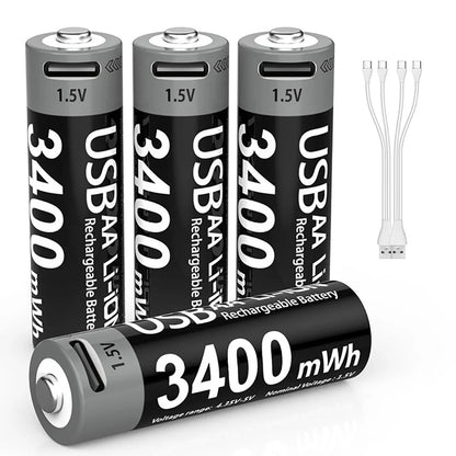batterie rechargeable MATOV AA 1,5 V 3400mWh Ma boutique