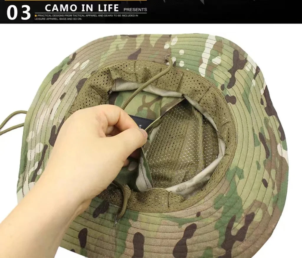 Chapeau Tactique Camo Unisexe – Casquette de Pêche, Randonnée et Soleil - BLACKBEARD OUTDOOR INDUSTRIES