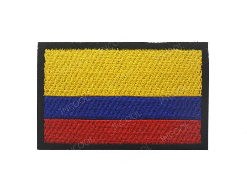 Patch Drapeaux Brodés Amérique et Caraïbes – 8×5 cm avec Velcro - BLACKBEARD OUTDOOR INDUSTRIES