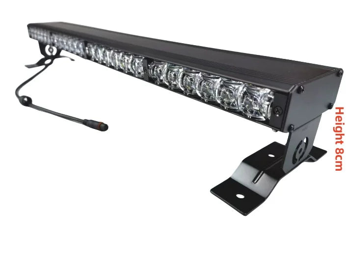 Gyrophare police LED 61 cm, rampe 12/24 V