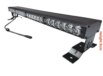 Gyrophare police LED 61 cm, rampe 12/24 V