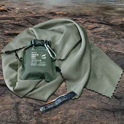 Serviette de sport séchage rapide en microfibre – compacte, ultra‑légère, idéale pour la gym, le camping et le voyage - BLACKBEARD OUTDOOR INDUSTRIES
