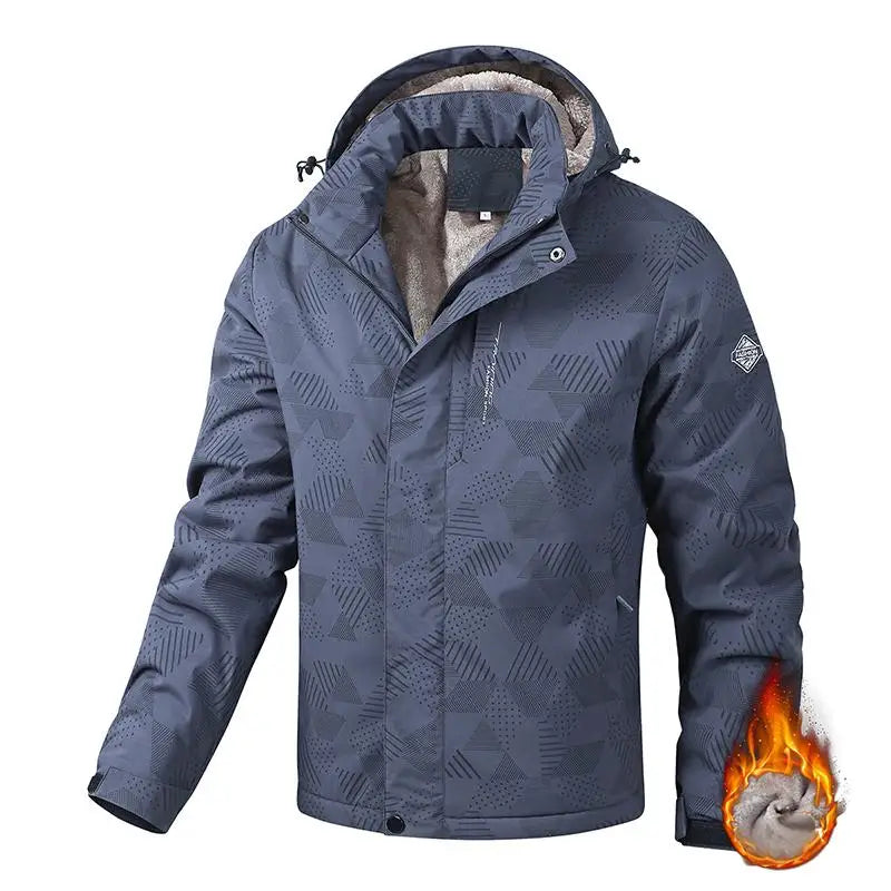 Veste d’Hiver Homme – Imperméable et Coupe-vent, avec Capuche Détachable, Doublure en Laine, Idéale pour Randonnée, Travail... BLACKBEARD OUTDOOR INDUSTRIES