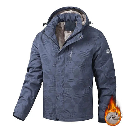 Veste d’Hiver Homme – Imperméable et Coupe-vent, avec Capuche Détachable, Doublure en Laine, Idéale pour Randonnée, Travail... BLACKBEARD OUTDOOR INDUSTRIES