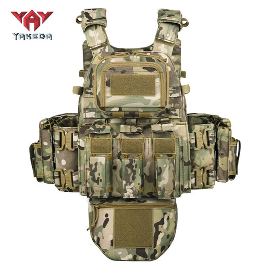 Gilet tactique YAKEDA 8280 - Gilet tactique de chasse - Gilet plein recouvrement pour activités en plein air - BLACKBEARD OUTDOOR INDUSTRIES