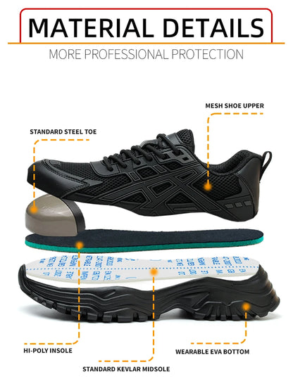 Chaussures de sécurité discrètes, police en civil, embout acier