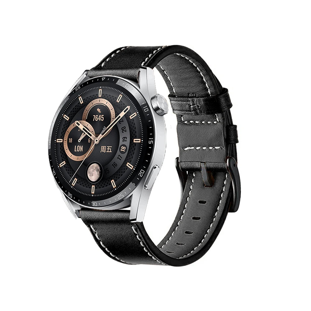 Bracelet en Cuir et Silicone 20mm/22mm pour Montres Huawei, Amazfit et Samsung Galaxy Watch BLACKBEARD OUTDOOR INDUSTRIES