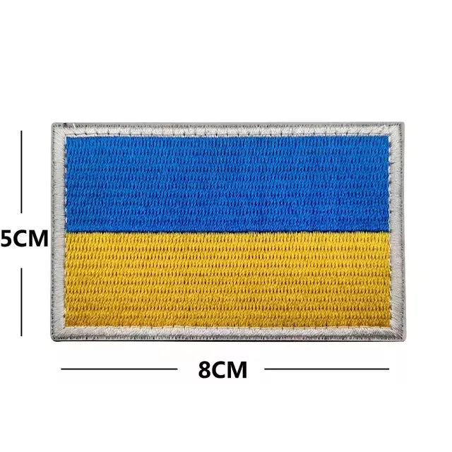 Patch Tactique Ukraine Brodé – Écusson Drapeau Ukrainien, Velcro Hook & Loop