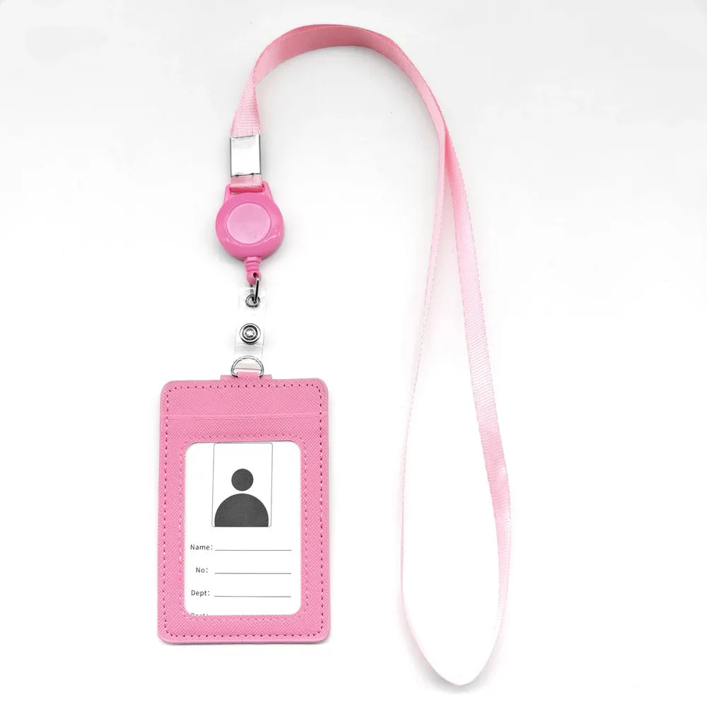 Porte-Carte ID Slim PU Lanyard Rétractable – Fenêtre ID + 2 Cartes, Tour de Cou - BLACKBEARD OUTDOOR INDUSTRIES