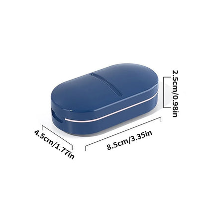Coupe-Comprimés Portable avec Boîte de Rangement - Lame Inox, Réglable