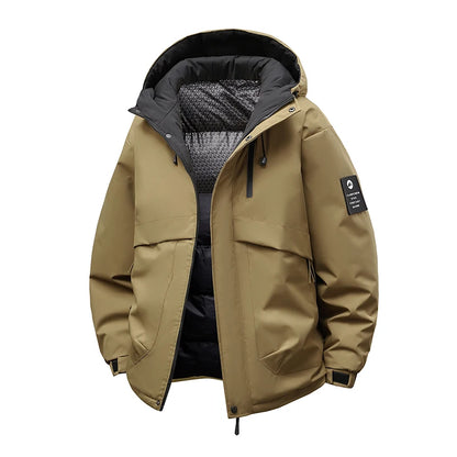 Veste homme à capuche imperméable et coupe-vent