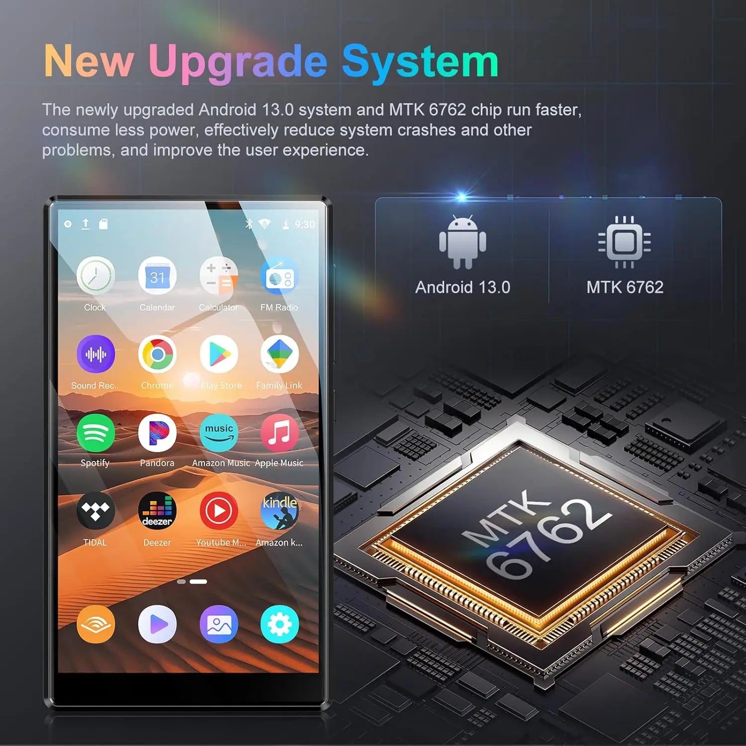 Lecteur MP3/MP4 Android Oilsky M501 Pro – 4.7’’ – Bluetooth 5.0 & Wi-Fi – 96 Go – Écran 1080P – Jusqu’à 1 To - BLACKBEARD OUTDOOR INDUSTRIES