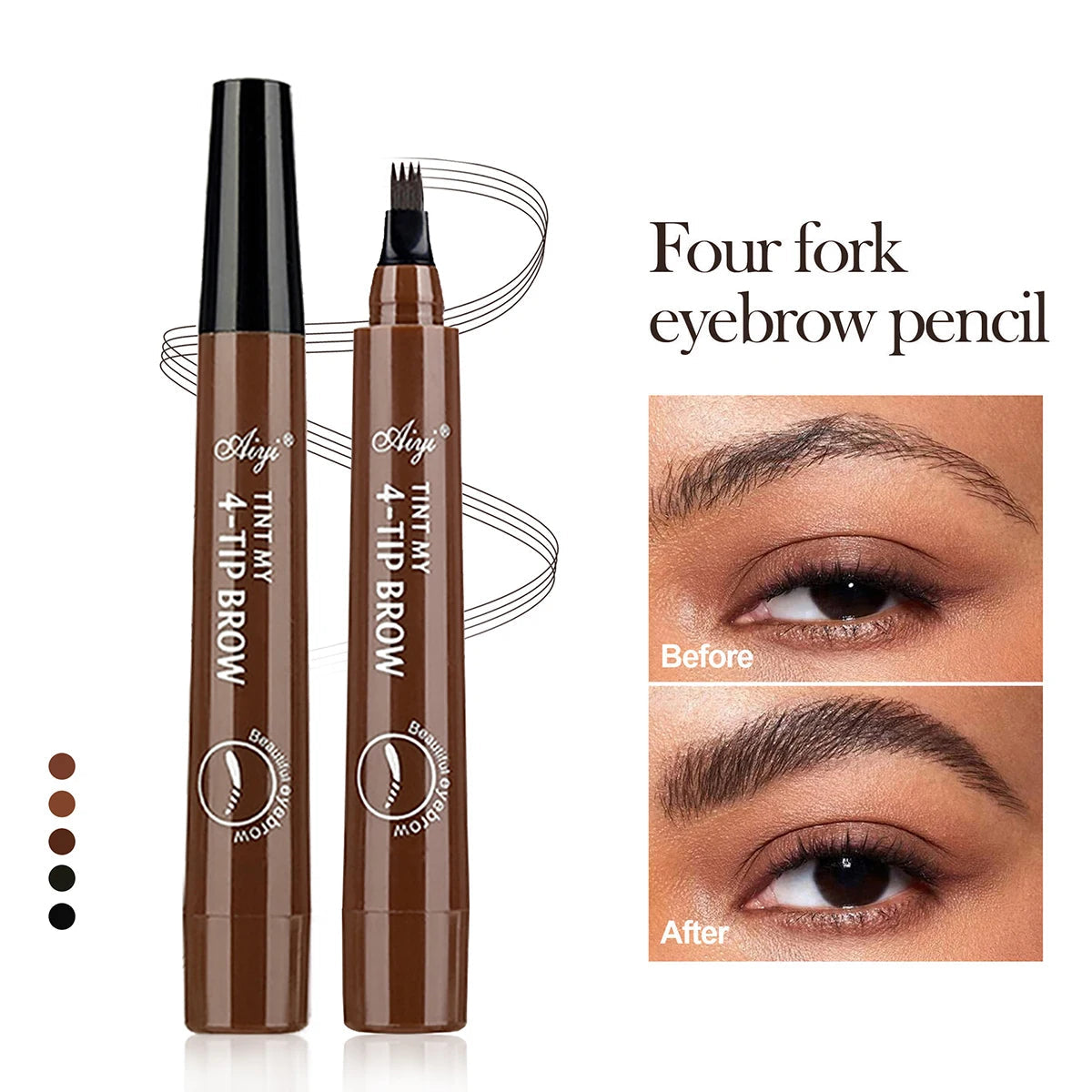 4 fork microblading eyebrow pencil waterproof eyebrow pencil natural long-lasting eyebrow makeup five colors BLACKBEARD OUTDOOR INDUSTRIES