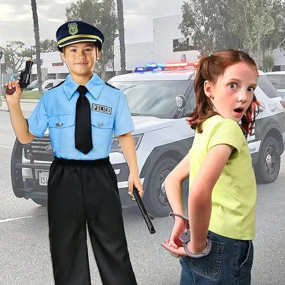 Costume Policier Enfant Garçon & Fille – Uniforme Police Jeu de Rôle Halloween - BLACKBEARD OUTDOOR INDUSTRIES