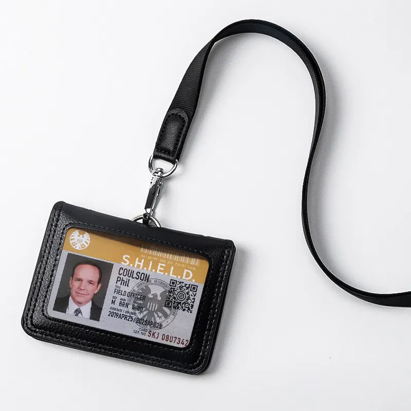 Porte-Badge Cuir Véritable Police Militaire – Chaîne Inox ou Lanyard, Horizontal/Vertical - BLACKBEARD OUTDOOR INDUSTRIES