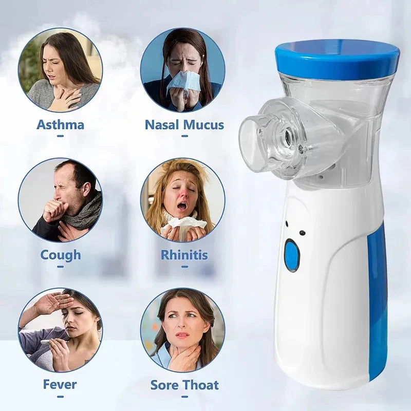 Nébuliseur Portable Silencieux – Inhalateur Atomiseur Adulte & Enfant | Asthme & Urgence