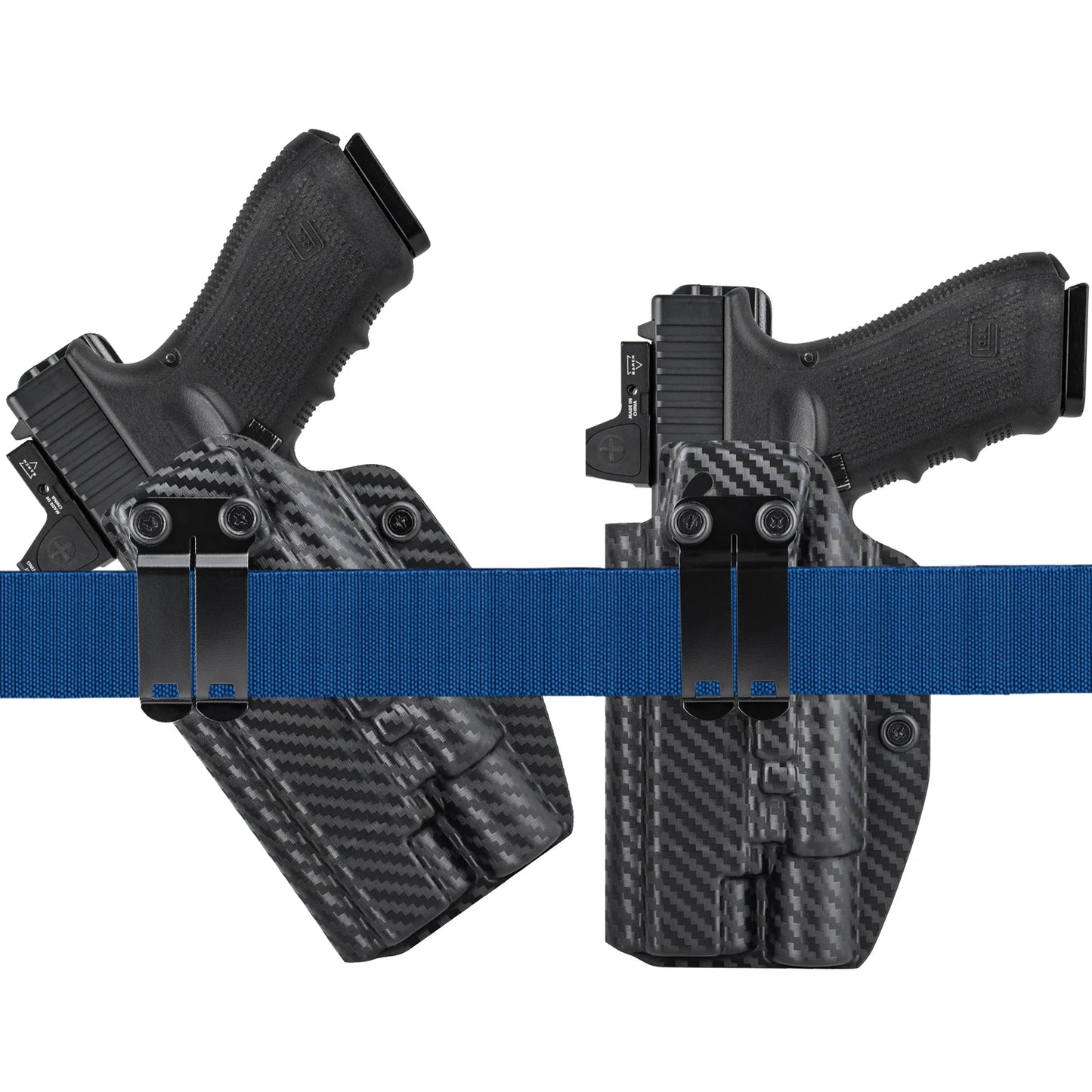 Holster IWB Kydex Glock 19 19X 23 25 32 44 45 + Olight Baldr Pro R – Port Dissimulé Ceinture, Rétention Réglable | Droitier & Gaucher - BLACKBEARD OUTDOOR INDUSTRIES