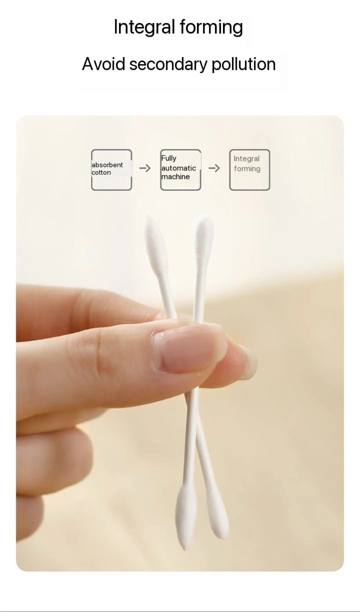 100 Coton-Tiges Individuellement Emballés – Double Embout – Hygiéniques, Jetables, Portables - BLACKBEARD OUTDOOR INDUSTRIES