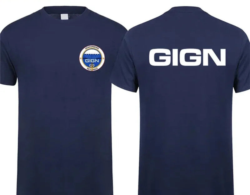 T-Shirt Gendarmerie Française PSIG Homme – Coton, Manches Courtes, Col Rond - BLACKBEARD OUTDOOR INDUSTRIES