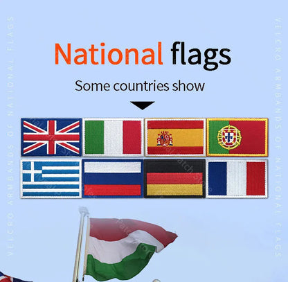 Patch Brodé Drapeau – international | Patch Militaire Tactique Velcro - BLACKBEARD OUTDOOR INDUSTRIES