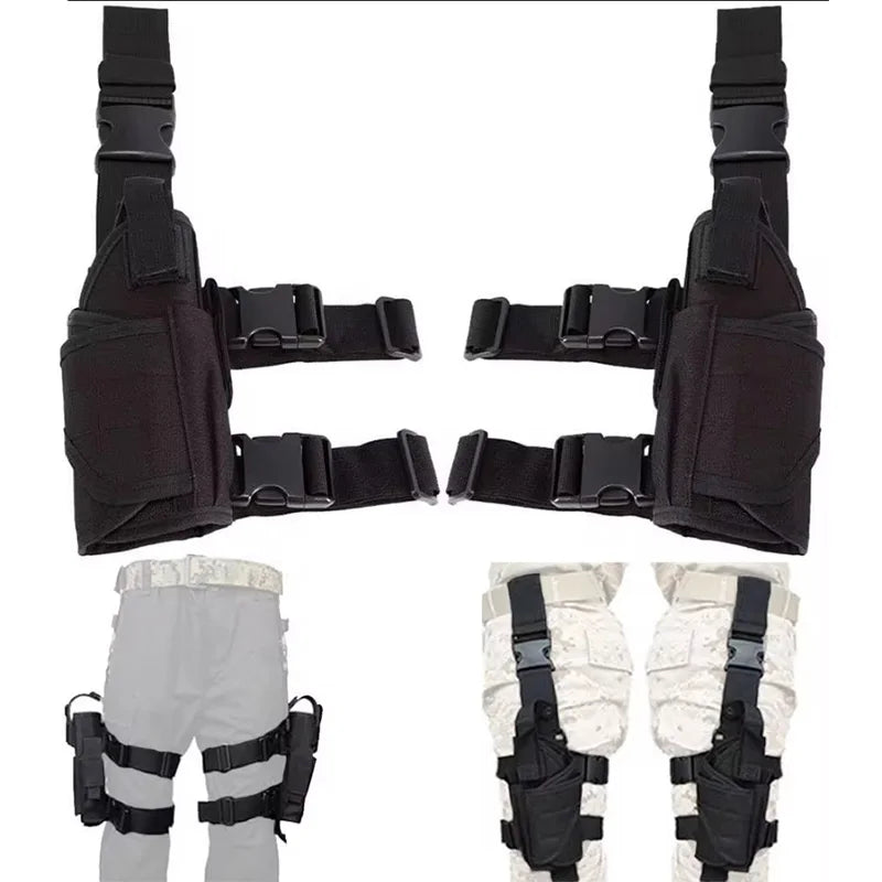 Holster Cuisse Universel Drop Leg – Glock 17, M9, P226, CZ 75, Révolver | Polyester 600D, Réglable | Droitier & Gaucher | Noir, Vert, Tan - BLACKBEARD OUTDOOR INDUSTRIES