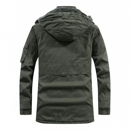 Long Parka Homme Hiver — Capuche Amovible, Garnissage Coton Soyeux, Multi-Poches | S à 4XL (Taille Asiatique) - BLACKBEARD OUTDOOR INDUSTRIES