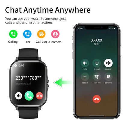 Montre connectée appels Bluetooth avec podomètre