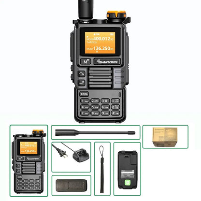 Talkie-Walkie Quansheng UV-K6 – Radio Portable UHF/VHF 5W, Bande Air, Charge USB-C