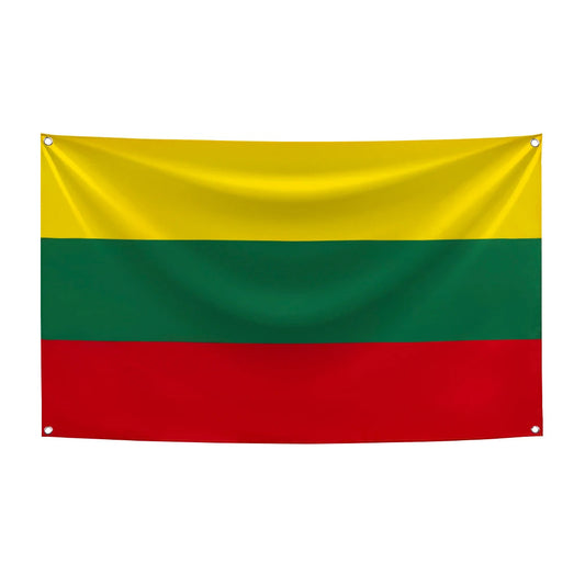 Drapeau National de la Lituanie 90x150 cm – Bannière en Polyester Imprimée pour Décoration BLACKBEARD OUTDOOR INDUSTRIES
