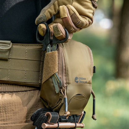 RHINO RESCUE Kit IFAK MOLLE – Garrot, Gaze Compressive, EMS & Survie Tactique