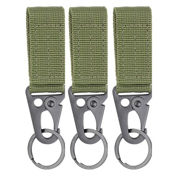 3 Pièces – Boucles Tactiques en Nylon avec Mousqueton Carabine, Clip de Ceinture EDC, Porte-Clés pour Sac à Dos Molle, Accessoire pour Escalade et Camping en Plein Air - BLACKBEARD OUTDOOR INDUSTRIES
