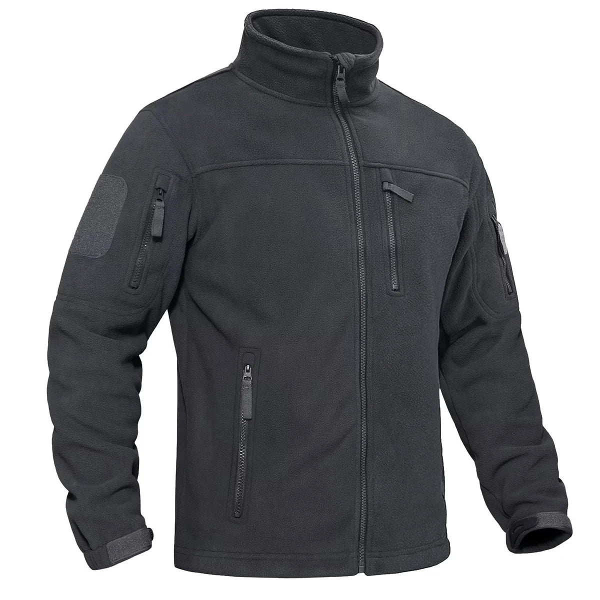Veste Polaire Tactique Homme TACVASEN — Col Montant, Zip Intégral, 7 Poches | S à 2XL US - BLACKBEARD OUTDOOR INDUSTRIES