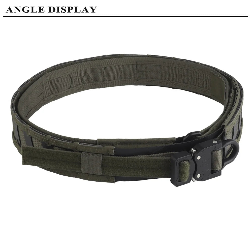 Ceinture Tactique Double Couche avec Boucle Métallique Cobra et Système MOLLE - Ceinture de Combat Soft avec Positionnement Magnétique BLACKBEARD OUTDOOR INDUSTRIES