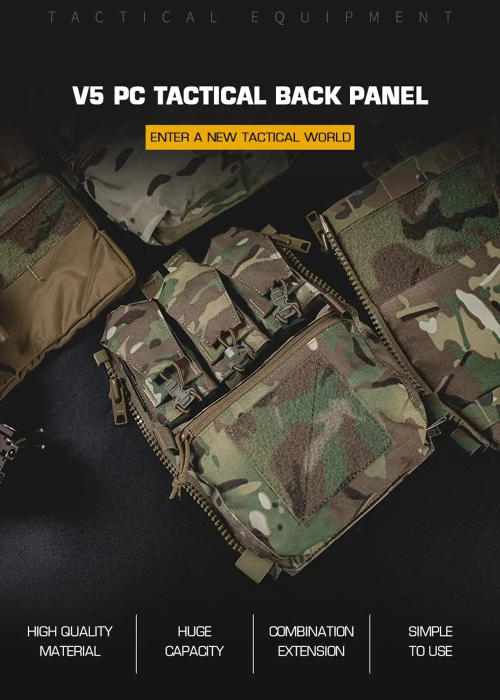 V5 FCPC Zip Panneau Arrière Tactique - Complément Ma boutique