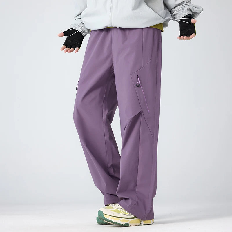 Pantalon cargo de randonnée femme déperlant et respirant, taille élastique