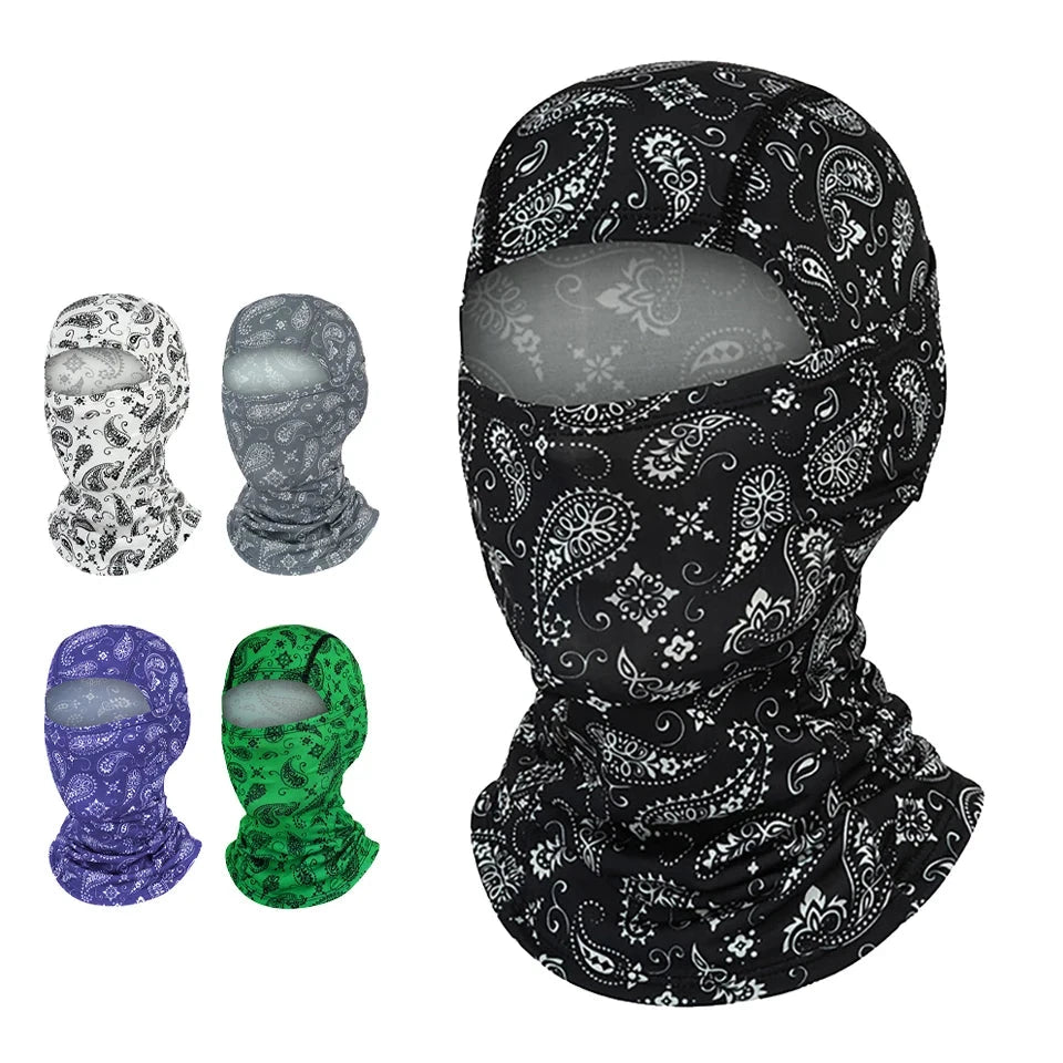 Cagoule anti-UV vélo et moto, masque visage et cou