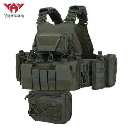 Gilet porte-plaques Yakeda MOLLE 1000D pour militaire et police