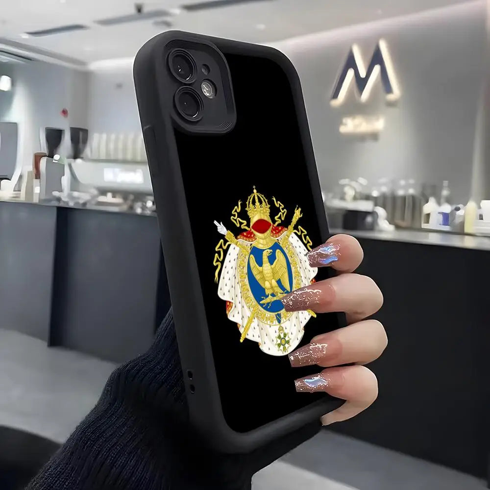 Coque iPhone Armoiries de Napoléon – Silicone Souple Anti-Rayures