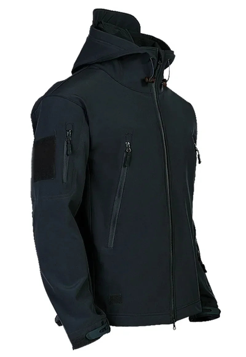 Veste Tactique Homme Softshell Techwear Coupe-Vent | Imperméable | Respirante | Polaire Intérieure | Capuche | 4 Saisons - BLACKBEARD OUTDOOR INDUSTRIES