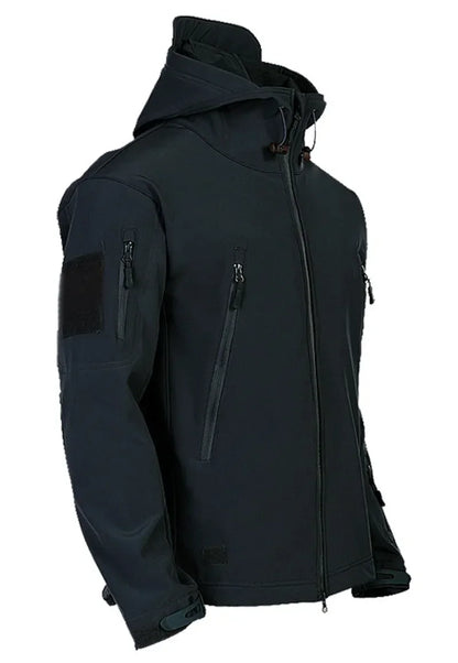 Veste Tactique Homme Softshell Techwear Coupe-Vent | Imperméable | Respirante | Polaire Intérieure | Capuche | 4 Saisons - BLACKBEARD OUTDOOR INDUSTRIES