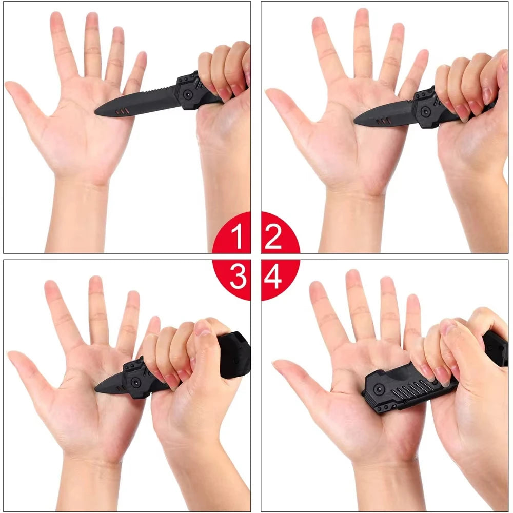 Couteau d’Entraînement Rétractable en Plastique – Lame Escamotable Sécurité