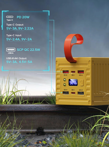 QOOVI 60000mAh Power Bank - Charge Rapide 22.5W PD QC 3.0, Station de Charge Haute Capacité BLACKBEARD OUTDOOR INDUSTRIES