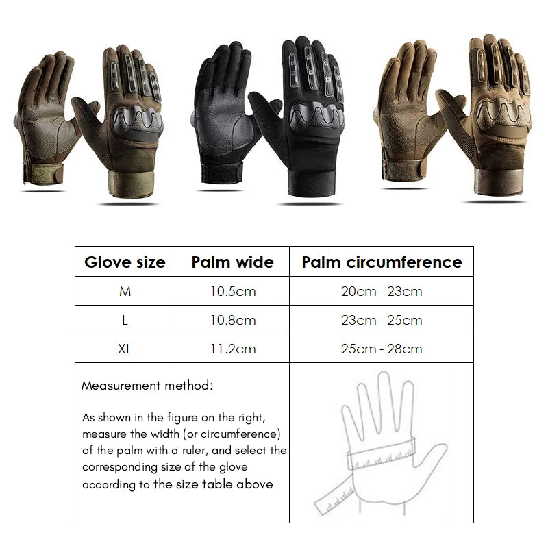 Gants tactiques antidérapants M à XL