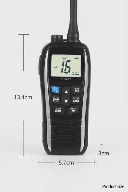 Radio VHF marine portable IC-M25 avec indice IPX7