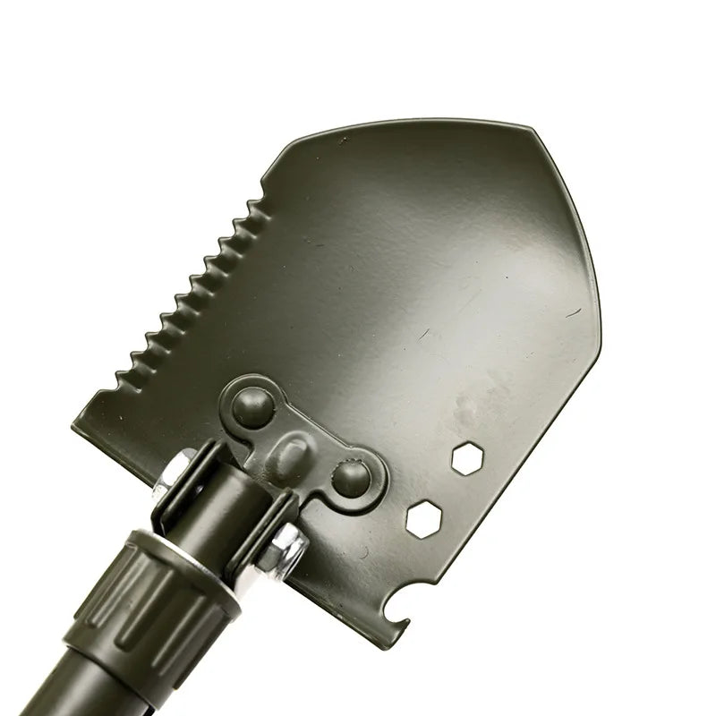 Pelle multifonction pliable en acier carbone – double poignée, outil de survie pour camping et randonnées - BLACKBEARD OUTDOOR INDUSTRIES