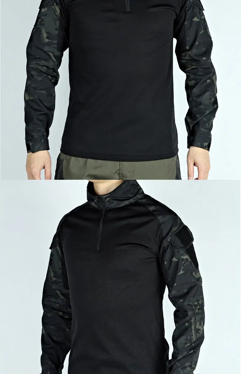 T-shirt Militaire à Manches Longues – Vêtement Tactique Respirant pour Entraînement, Chasse, Randonnée et Travail – Unisexe BLACKBEARD OUTDOOR INDUSTRIES