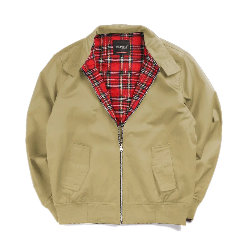Veste Bomber Rétro Homme DAFEILI | Style Européen Classique | Coupe-Vent Vintage Streetwear - BLACKBEARD OUTDOOR INDUSTRIES